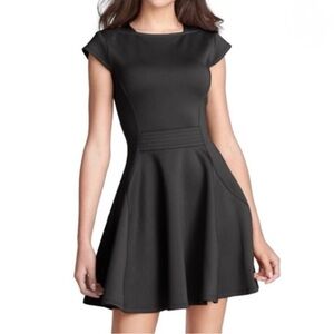 Ted Baker Black Cap Sleeve Mini Dress SIZE 8US